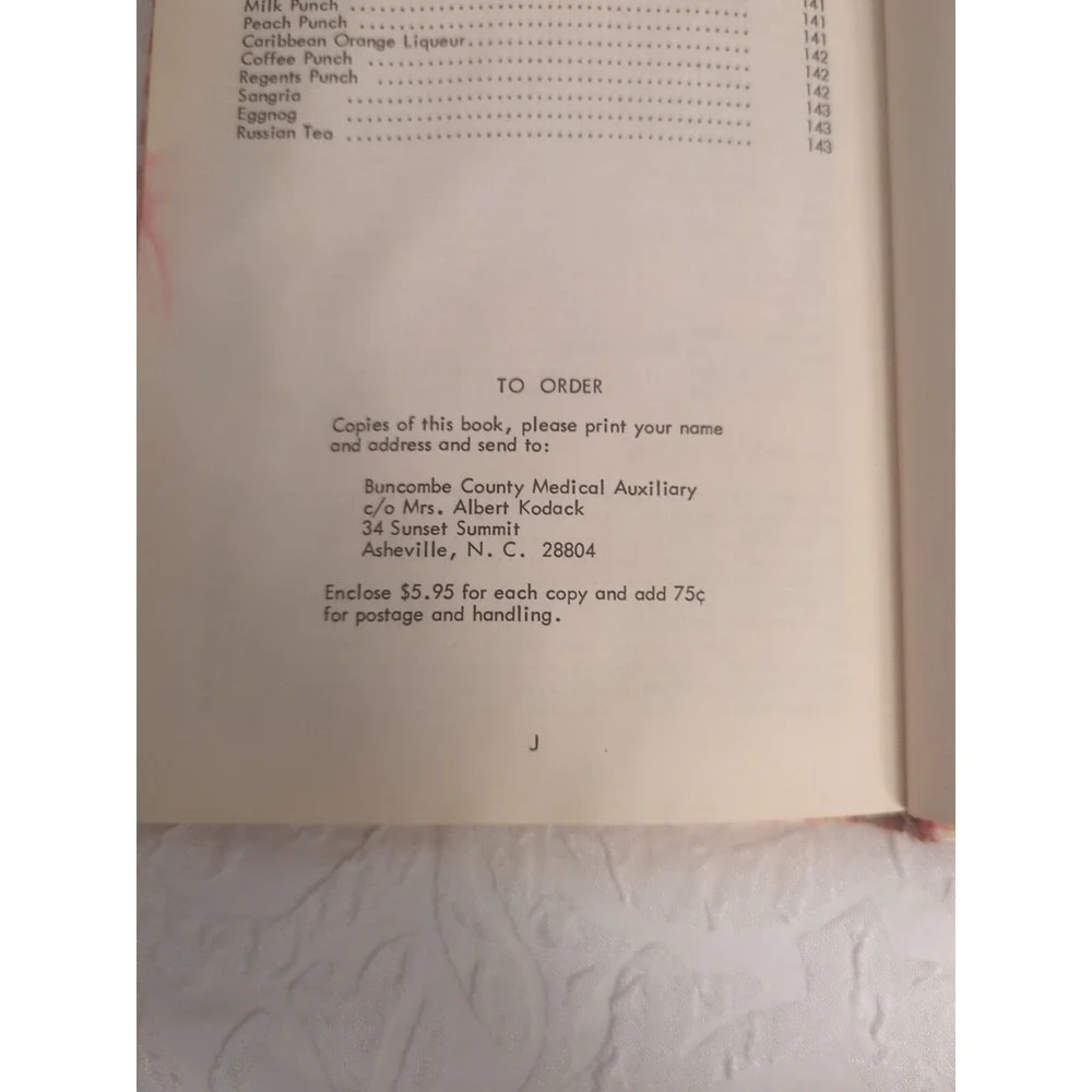Buncombe‎ County Medical Auxiliary Cookbook 1978 Asheville, NC Kitchen Witchery